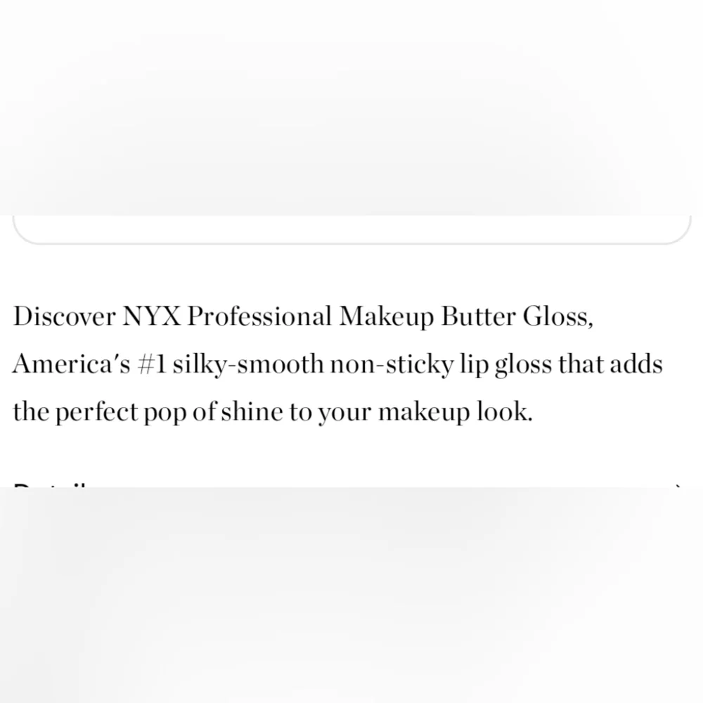 ✨3/$15✨NYX Professional Makeup Butter Gloss Non-Sticky Shade: Marshmallow 🆕
